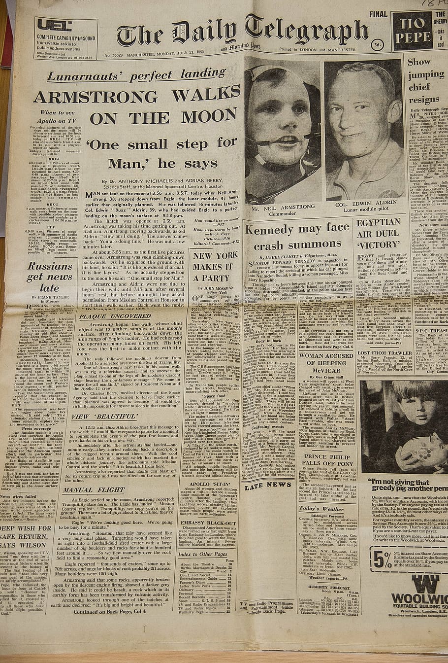 newspaper, historic, first, moon, landing, armstrong, aldrin HD wallpaper