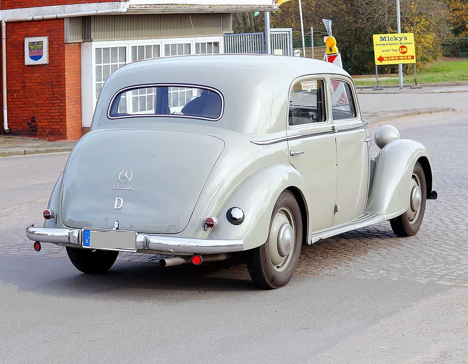 auto, oldtimer, mercedes, limousine, classic, automotive, vintage car automobile HD wallpaper