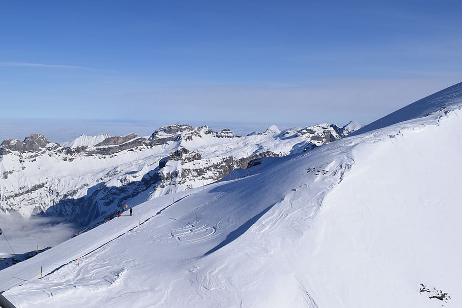 White Snows on Mountain at Daytime, adventure, alpine, cold, zing HD wallpaper