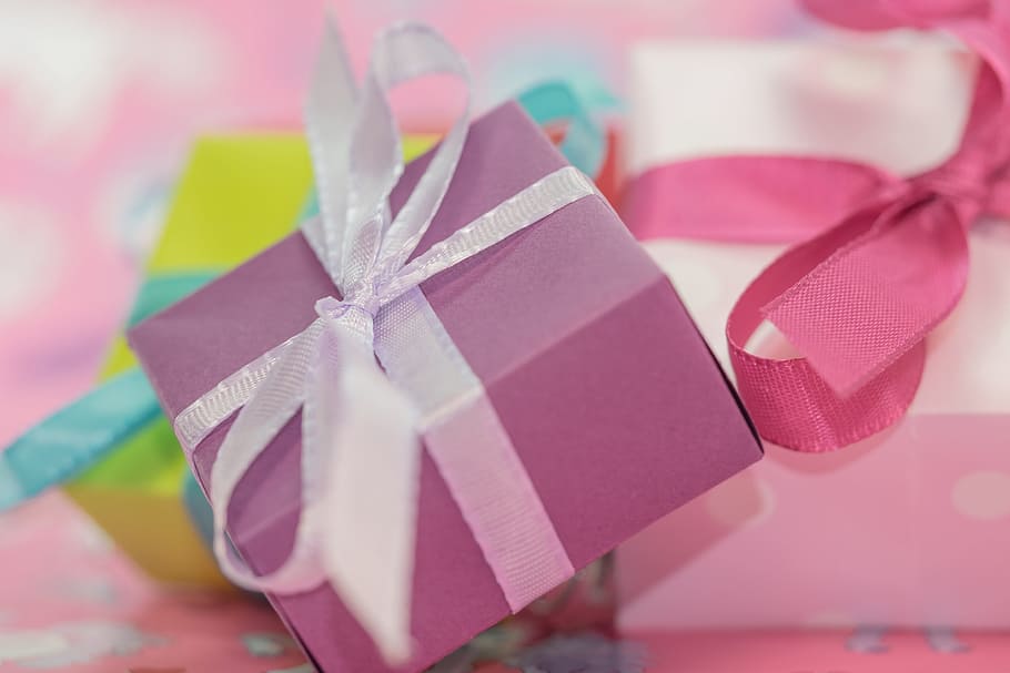 purple gift box, Package, Loop, Packet, made, packet loop, christmas HD wallpaper