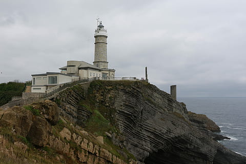 cantabria, lighthouse, sa, santander, fog, sea, spain, sky HD wallpaper