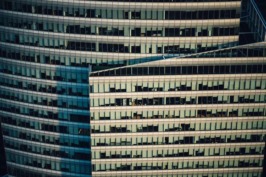 gray high-rise building, close-up photo of high rise building HD wallpaper
