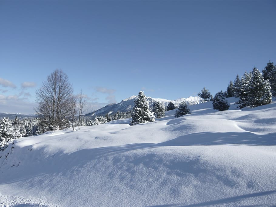Snow, Mountains, Wintry, Winter, sky, alpine, mittenwald, mountain panorama HD wallpaper