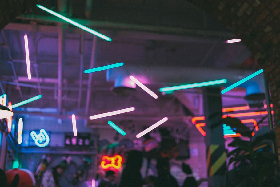untitled, illuminated, night, nightlife, multi colored, event HD wallpaper