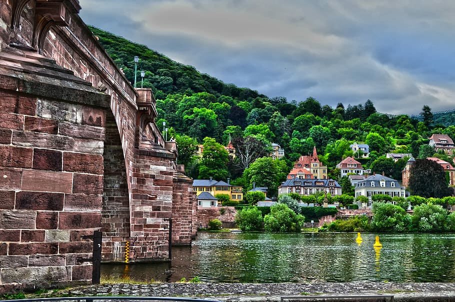 Heidelberg, Neckar, Old Bridge, old town, architecture, germany