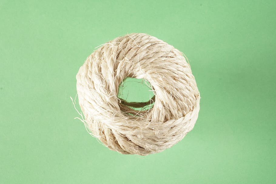 Rope, Knitting, Sisal, Cord, knaeul, role, natural fiber, wool, HD wallpaper