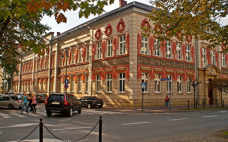 malopolska, architecture, the school building, architectural decoration, HD wallpaper