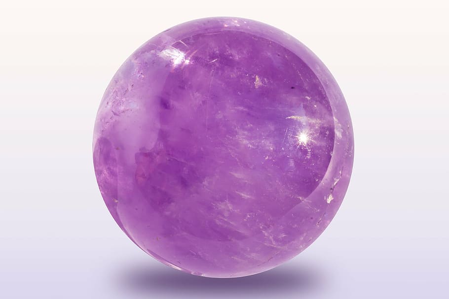 round purple marble toy, amethyst, ball, violet, quartz, transparent, HD wallpaper