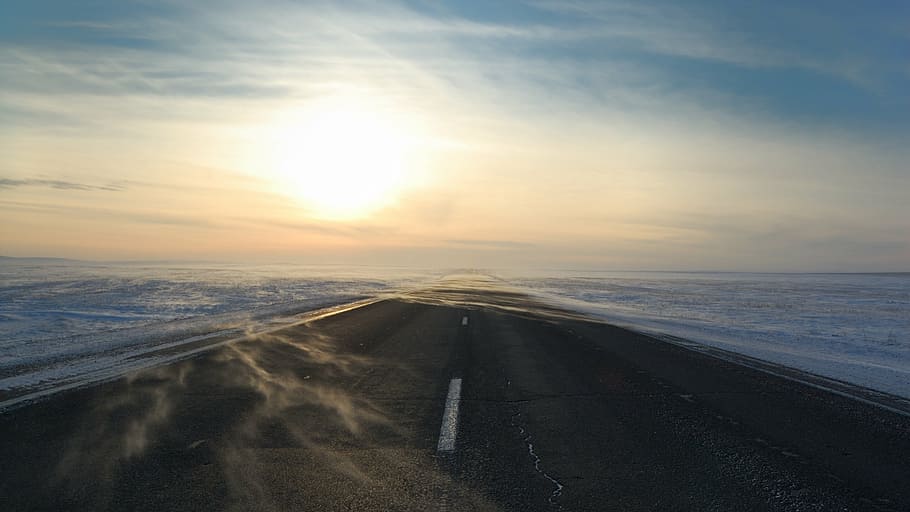 drive, landscape, sky, scenics - nature, cloud - sky, water HD wallpaper