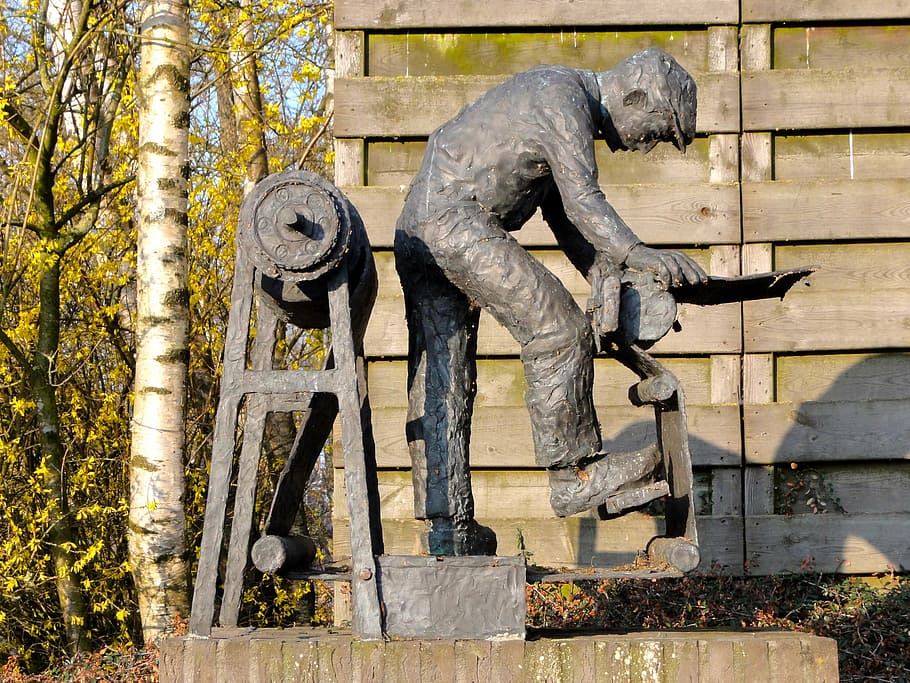 matt, factory, worker, sculpture, genemuiden, overijssel, industrial HD wallpaper