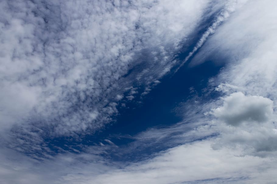 clouds, sky, blue, cloudscape, summer clouds, cloud - sky, nature HD wallpaper