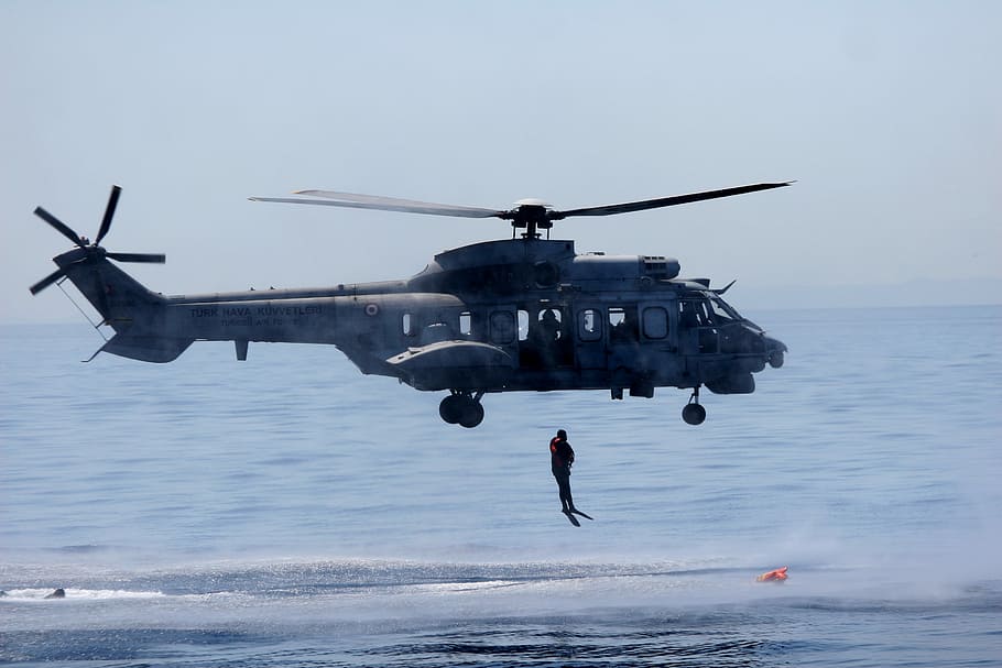 helicopter, soldier, search, recovery, marine, military, flight, HD wallpaper
