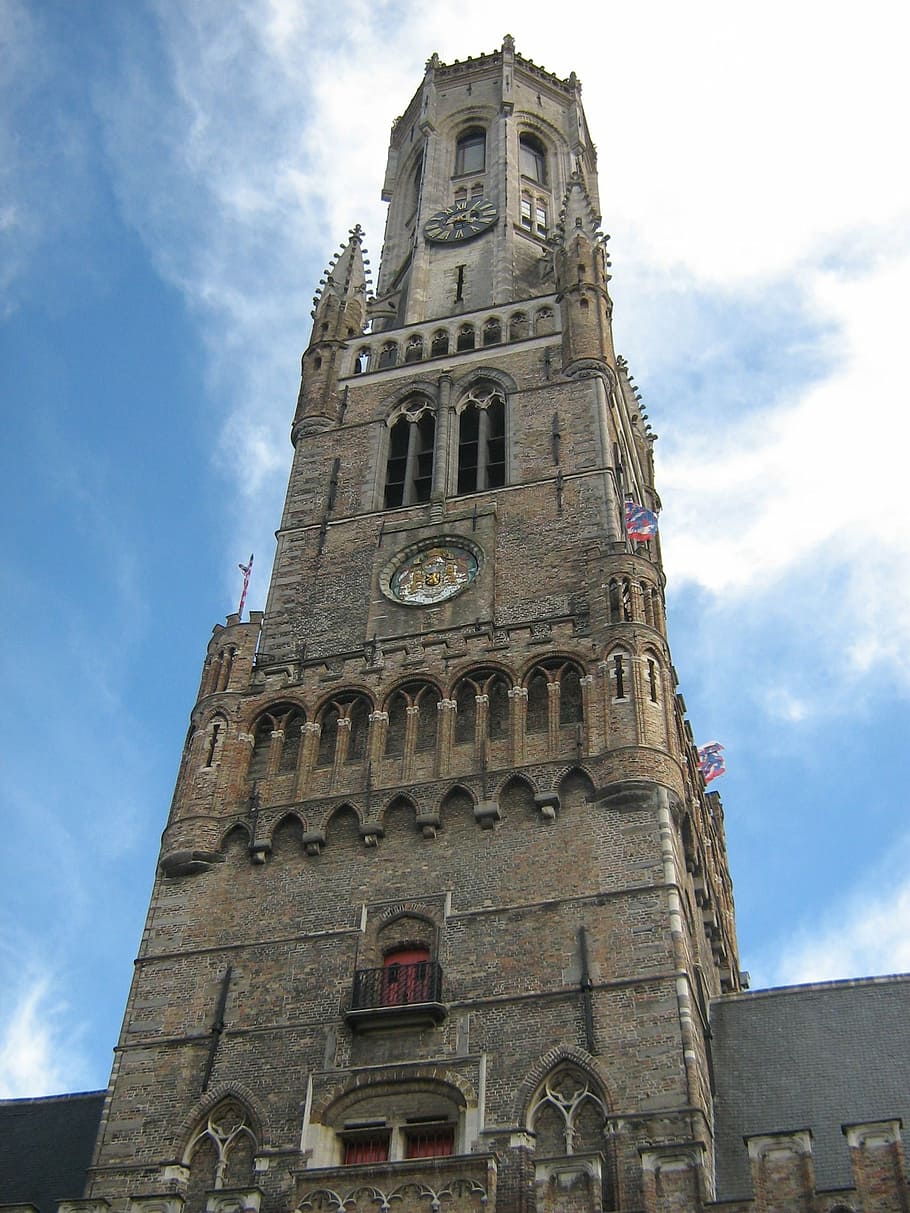belfry of bruges, church, cathedral, belgium, historic centre of bruges, HD wallpaper