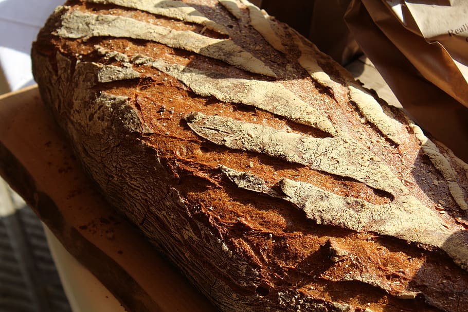 bread, loaf, food, flour, wheat, kitchen, bakery, close-up HD wallpaper