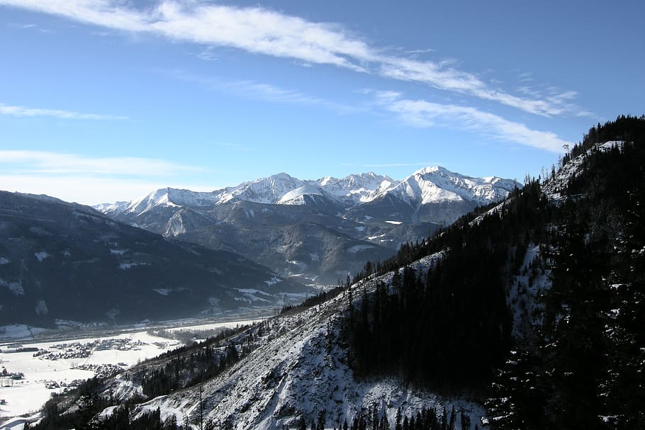 mountains, winter, austria, alpine, cold temperature, snow HD wallpaper