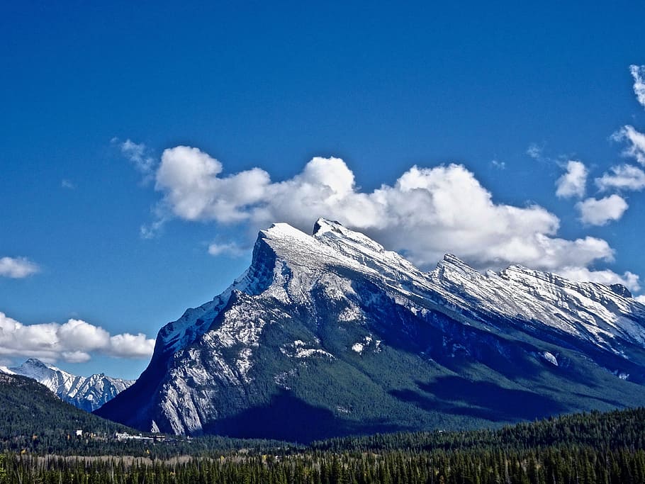 Mountain, Banff, Canada, Peak, wilderness, nature, landscape HD wallpaper