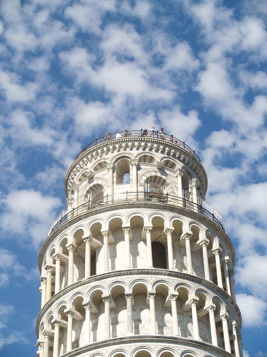 white concrete monument, italy, pisa, tower, sky, monuments HD wallpaper