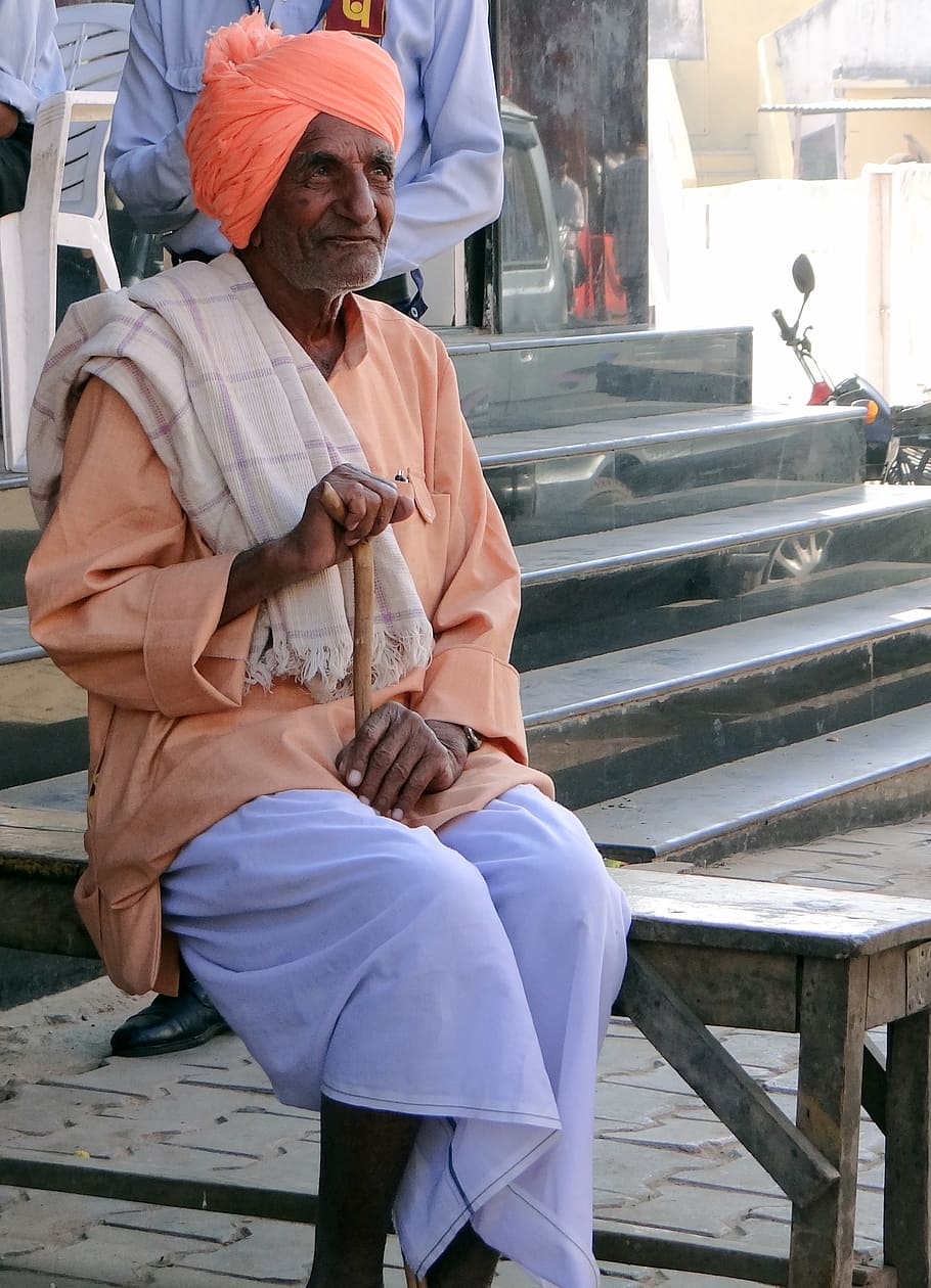man, human, indians, person, turban, real people, senior adult HD wallpaper