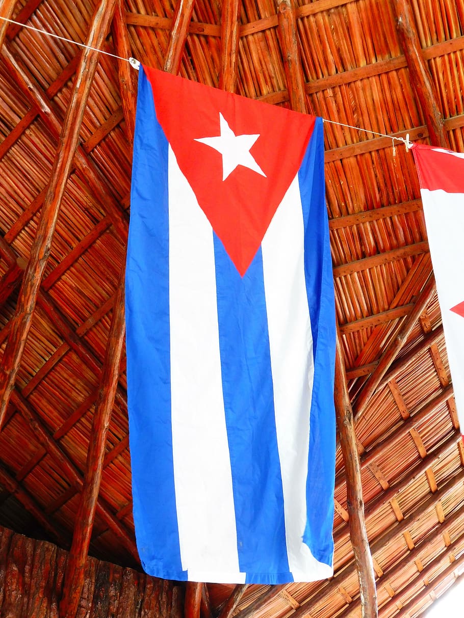 flag, cuba, red, blue, white, star, no people, striped, star shape HD wallpaper