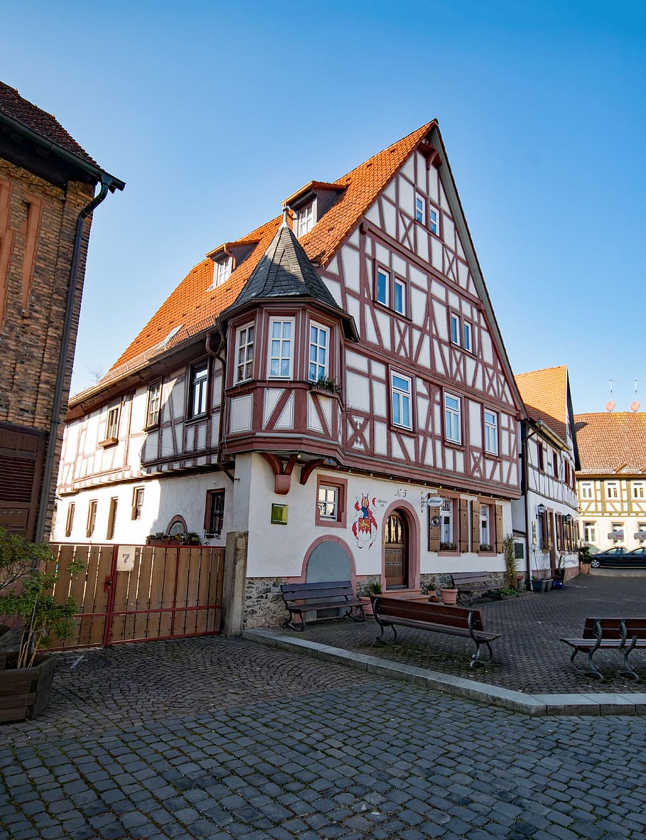 hanau, steinheim, hesse, germany, old town, truss, fachwerkhaus HD wallpaper