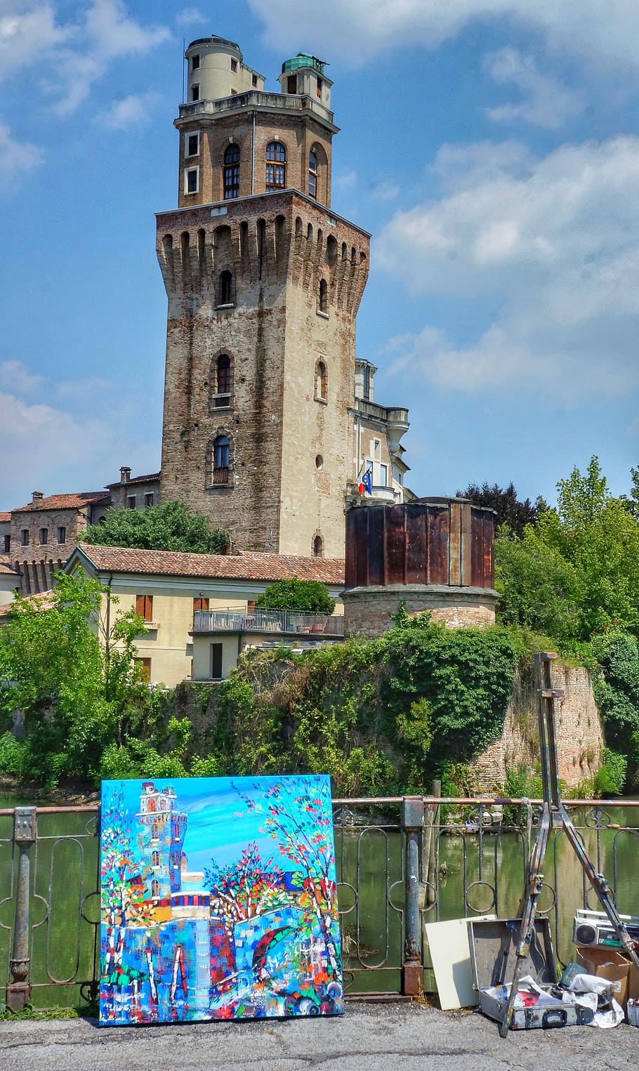 art, artist, work, tower, original, painting, italy, built structure HD wallpaper