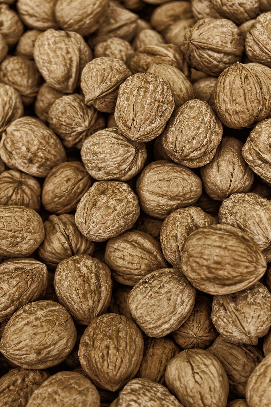 walnuts, nutshells, healthy brown, food, cooking, tasty, natural HD wallpaper