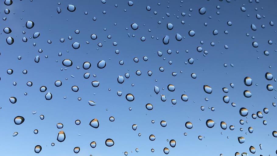 water drops on glass, raindrops, weather, nature, wet, liquid HD wallpaper
