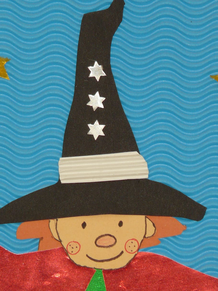 magician, magic hat, conjure, tinker, paint, children, figure HD wallpaper