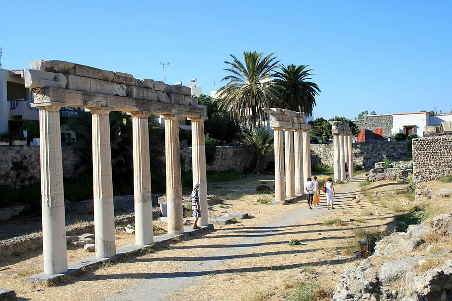 Ruins of the Ancient Gymnasion in Kos, Greece, photos, public domain, HD wallpaper