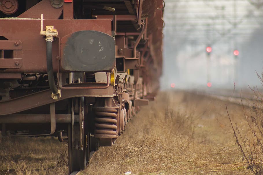 railway, traffic, train, wagon, industry, transportation, focus on foreground HD wallpaper