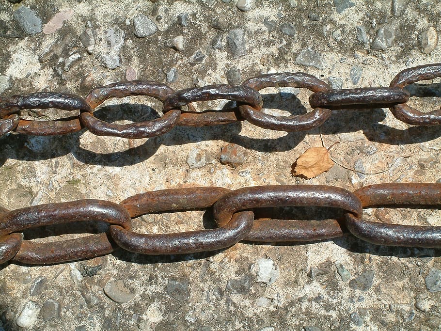 necklace, rusty, link, metal, chain, close-up, strength, no people HD wallpaper