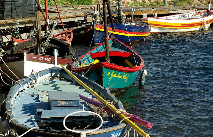 HD wallpaper: france, sète, mediterranean, port, fishing boats ...