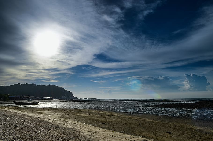 Beach, Day, Sun, Sunlight, sky, landscape, cloud, horizon, sea HD wallpaper