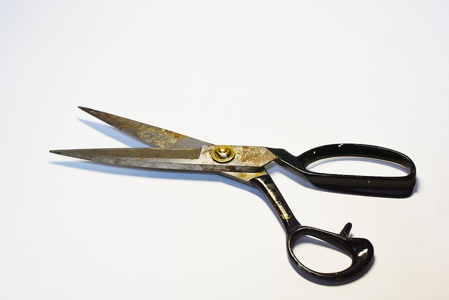 black handle scissors, Tool, Old, Cutting, Incision, agency HD wallpaper