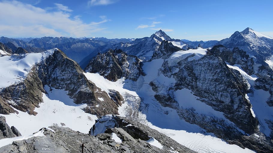 Alps, Mountain, Swiss, Range, Alpine, winter, peak, rock, scenic HD wallpaper
