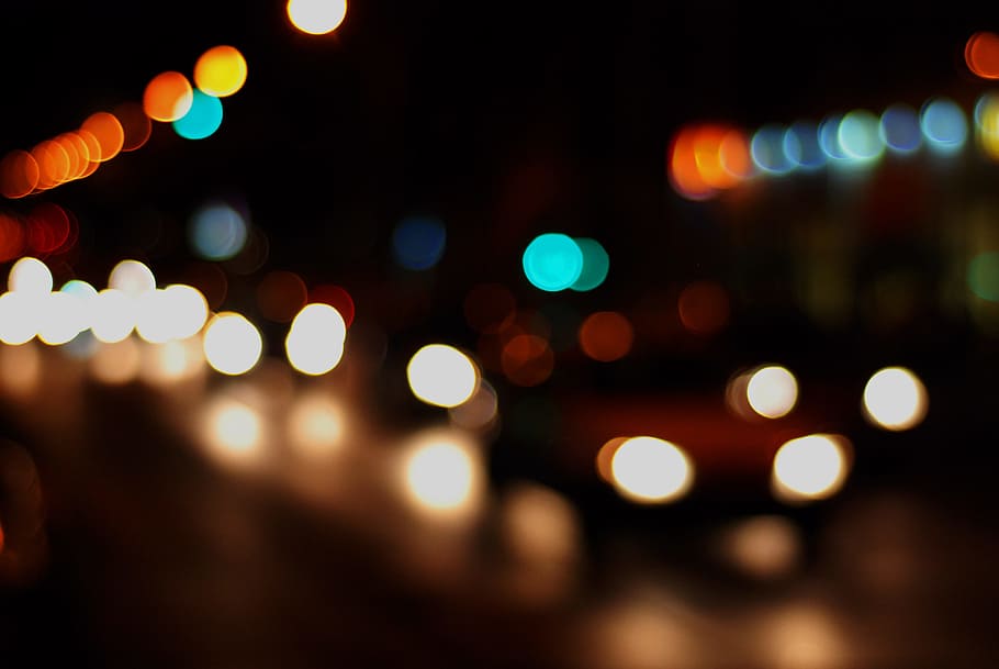 Yellow Green and Orange Lights, blurred, bokeh, illuminated, defocused HD wallpaper