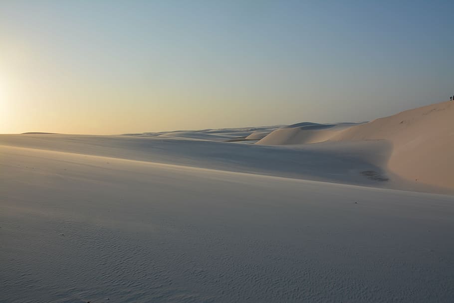 lencois, dunes, sand, lagoon, sunset, nature, landscape, sand Dune, HD wallpaper