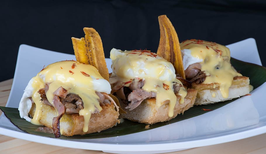 eggs, pork, ham, cuban, food, meat, meal, lunch, sauce, cuisine HD wallpaper