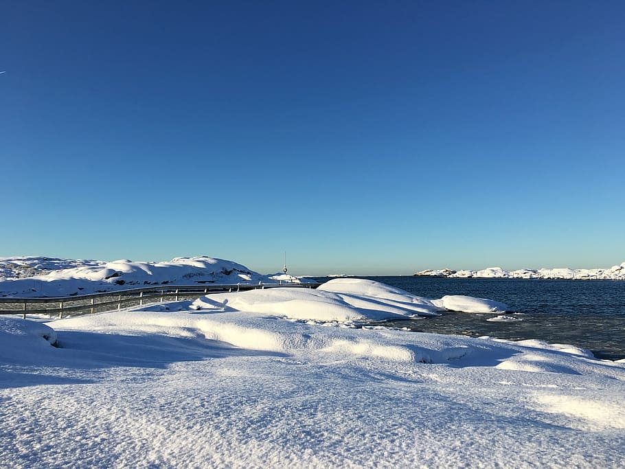 winter, snow, sea, cold, snow landscape, winter magic, cold temperature HD wallpaper