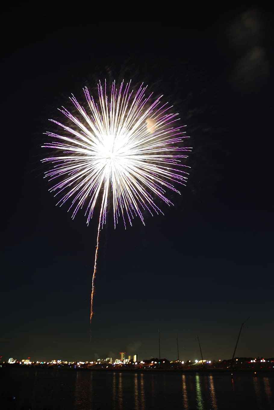 fireworks at night, hanabi, colorful, celebration, exploding, HD wallpaper