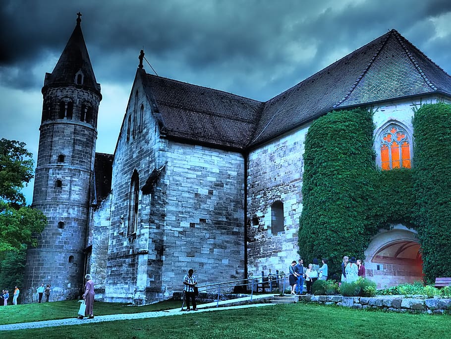 monastery of lorch, castle, haunted castle, tower, romantic, HD wallpaper