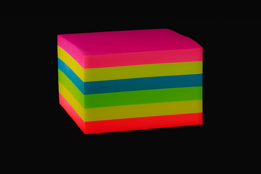 multicolored stacked panel illustration, memo, note, stickies HD wallpaper