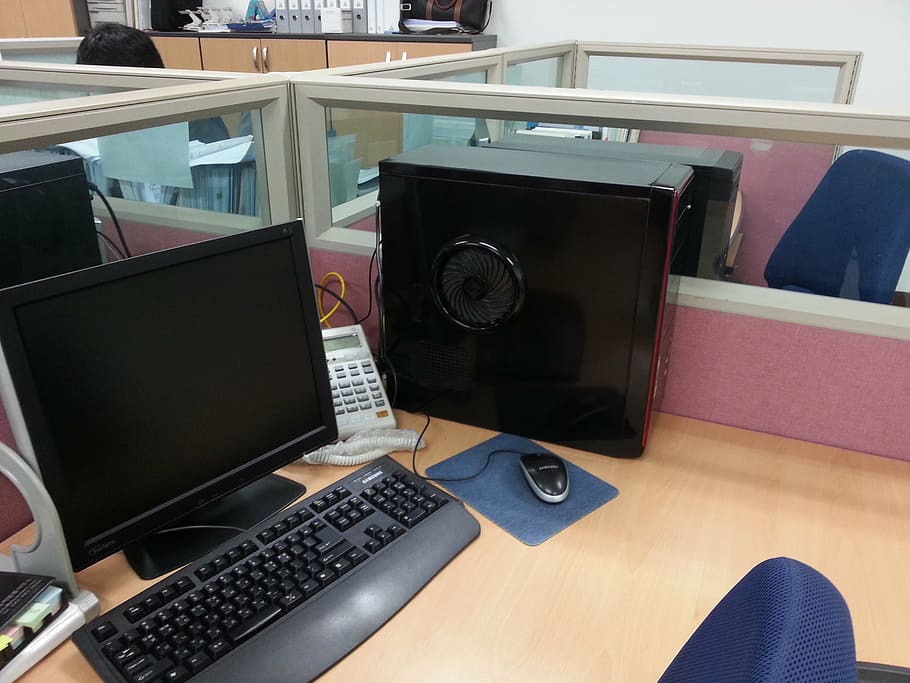 office, computer, technology, table, computer equipment, connection HD wallpaper