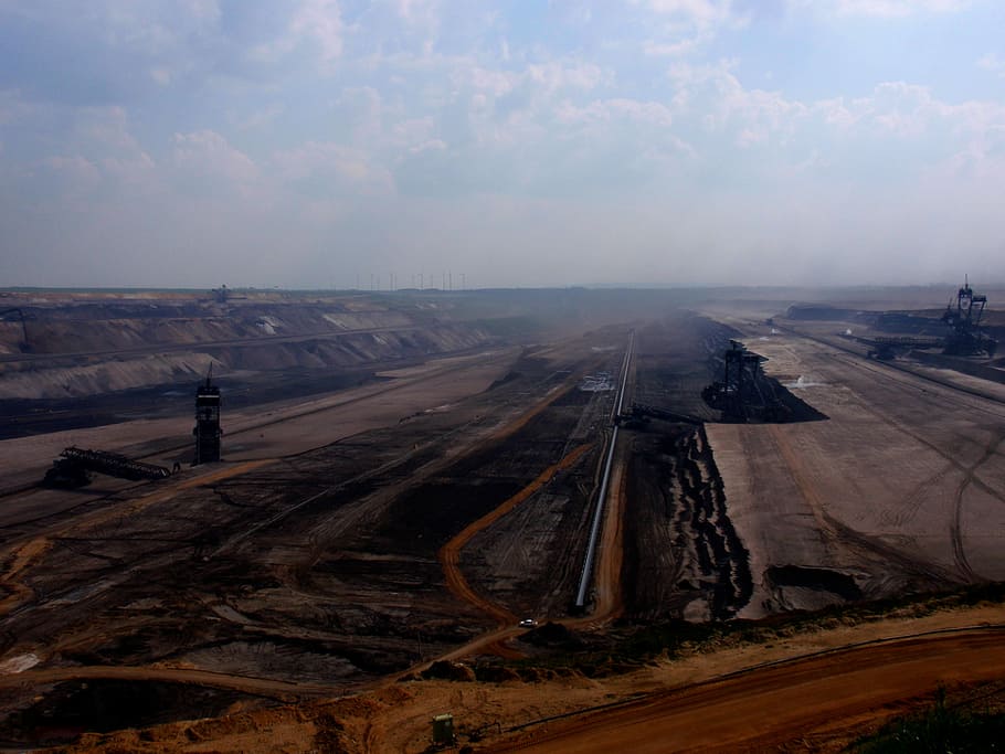 Garzweiler, Brown Coal, Coal, Mining, open pit mining, mine HD wallpaper