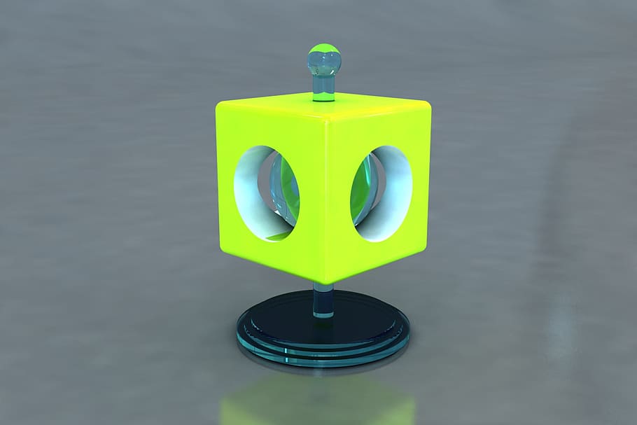 lamp 3d, illustration, color, green color, yellow, no people HD wallpaper
