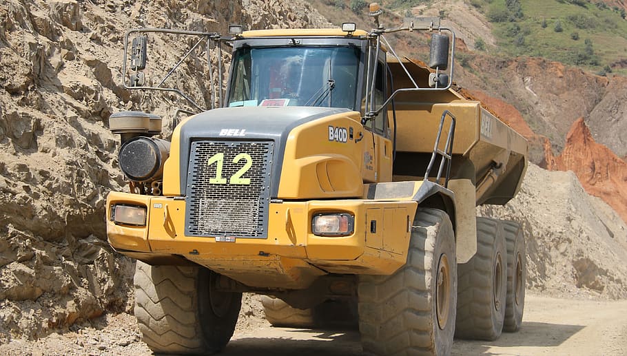 Mining, Dump, Truck, no people, road, transportation, outdoors HD wallpaper