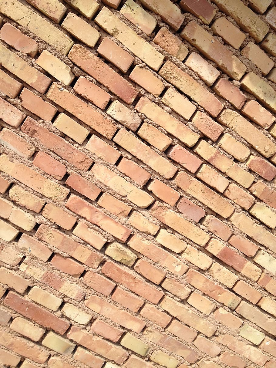 red brick, wall, grain, full frame, pattern, backgrounds, no people HD wallpaper
