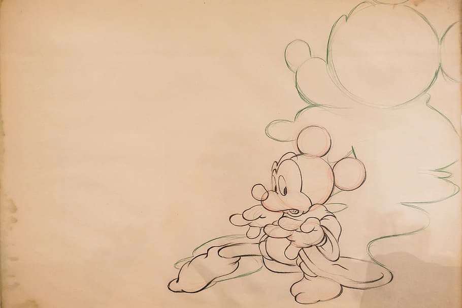 HD wallpaper Mickey Mouse sketch micky mouse walt disney figure  cartoon character  Wallpaper Flare