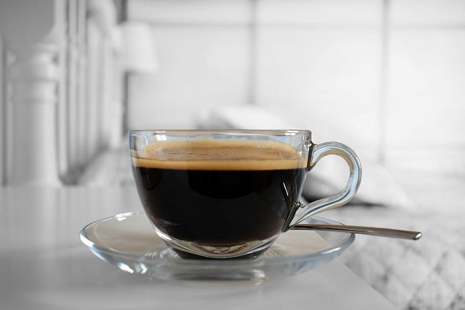 selective focus photography of cup, coffee, food, drinks, breakfast HD wallpaper