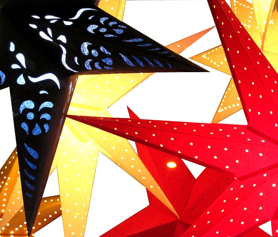 advent, star, christmas, feast, pattern, no people, low angle view HD wallpaper